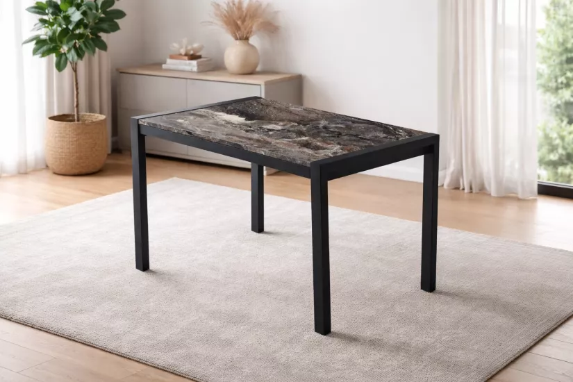 LATO MASA, SİYAH MERMER, 120x75