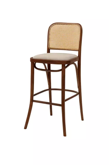 Hasırlı Petek Döşemeli Bar Sandalye