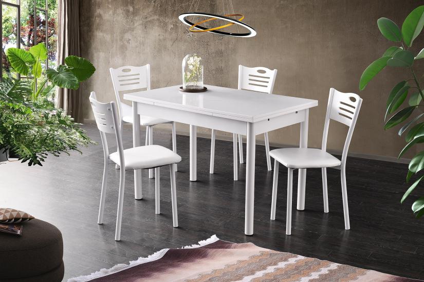 SMART MASA VE SMART SANDALYE TAKIMI, BEYAZ BEYAZ, 110x70