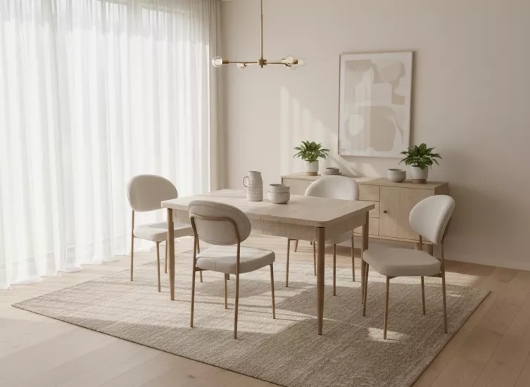 KELEBEK MASA, DAMLA SANDALYE TAKIMI, TRAVERTEN, 130x80