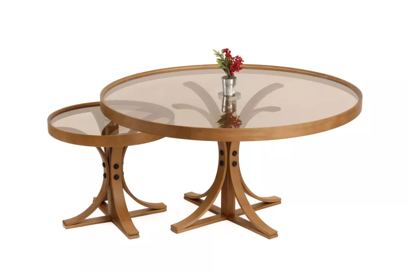 MİLTON ORTA SEHPA SETİ CAMLI