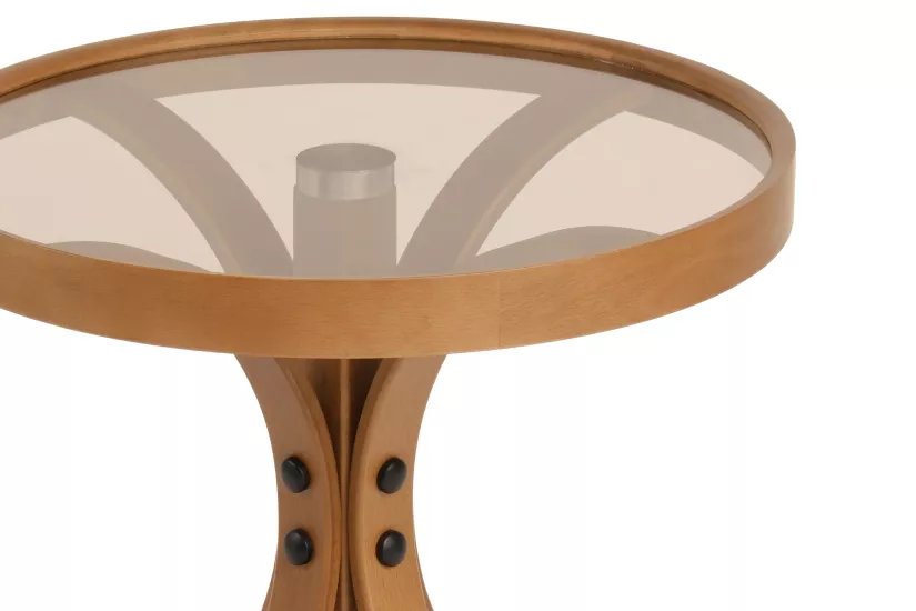 MİLTON YAN SEHPA CAMLI ÇAP 45CM