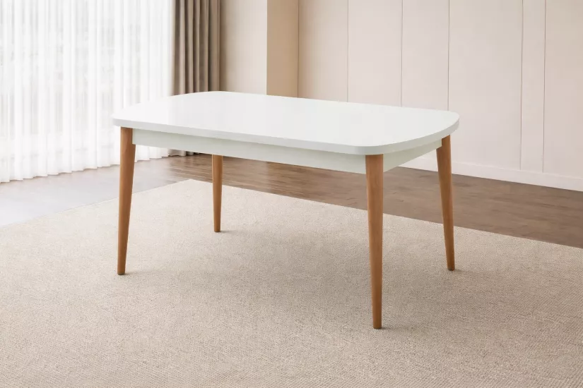 MONO KAŞIKLIKLI MASA, BEYAZ, 140x80