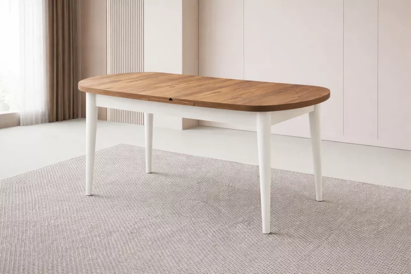 MONO KAŞIKLIKLI MASA, DIŞBUDAK BEYAZ, 140x80