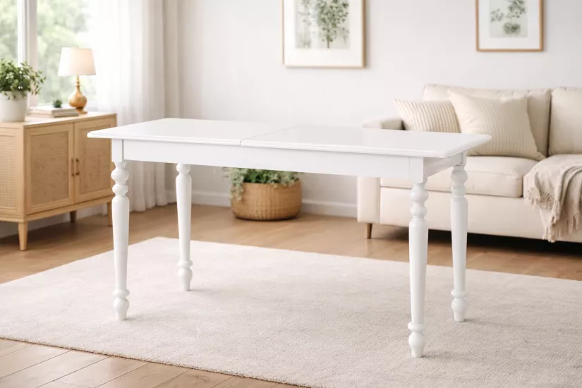 ALZANDO TORNALI AÇILIR MASA, BEYAZ, 125x80