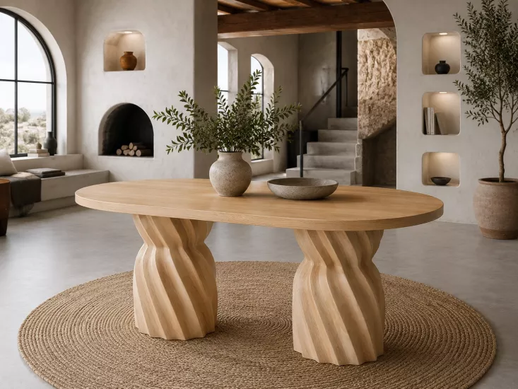 200 LÜK BURGU OVAL MASA