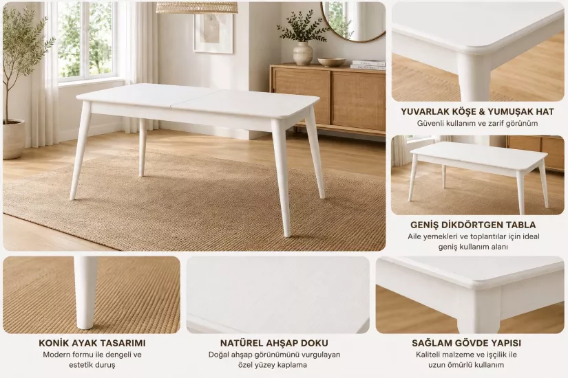 120 LİK RETRO AÇILIR MASA