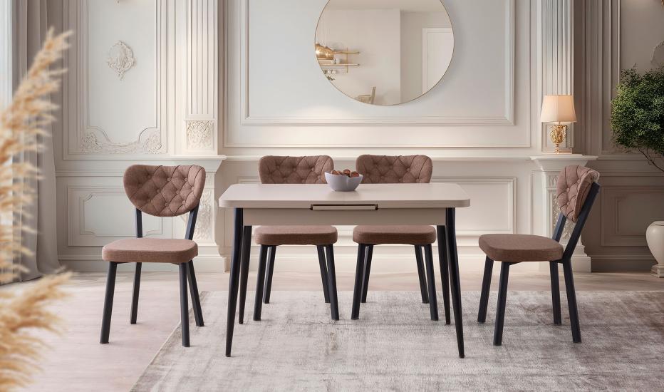 AY MASA, RİVOVE SANDALYE, DAFNE, 120x70