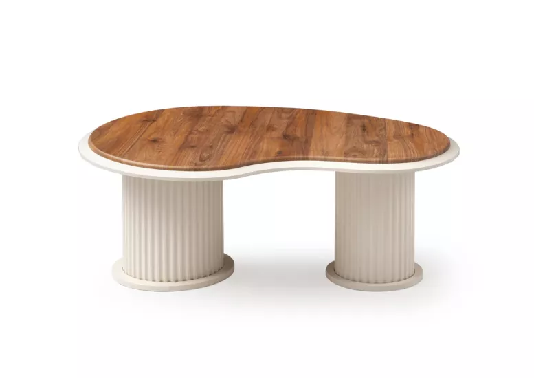 BOHEM FASÜLYE ORTA SEHPA, EKRU-CEVİZ