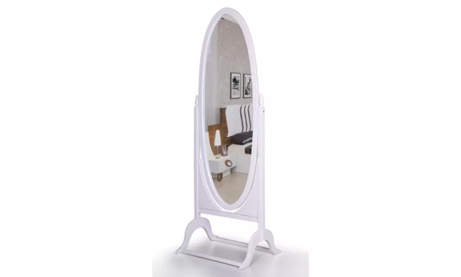 1540 OVAL KÜÇÜK BOY AYNASI BEYAZ