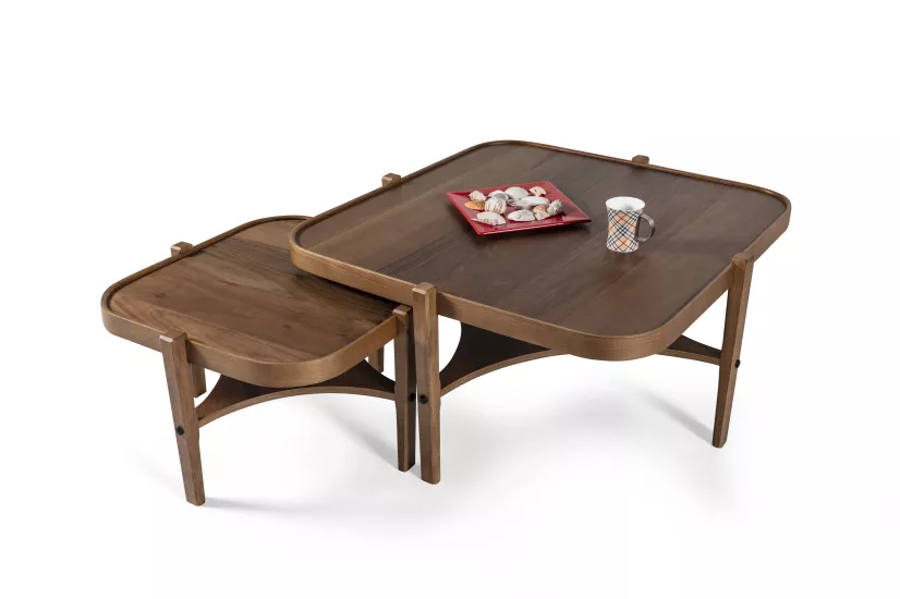 VİXEN ORTA SEHPA SETİ TABLALI ÇAP 90CM