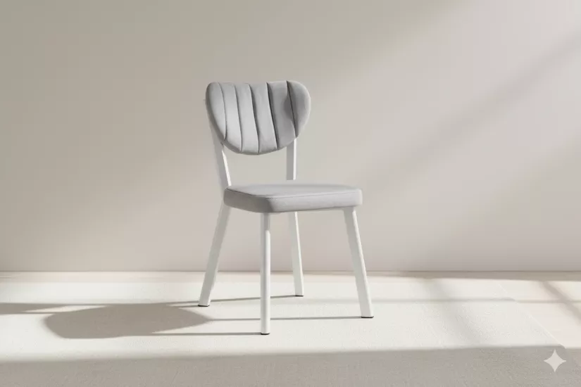 RİVONE SANDALYE, BEYAZ-GRİ