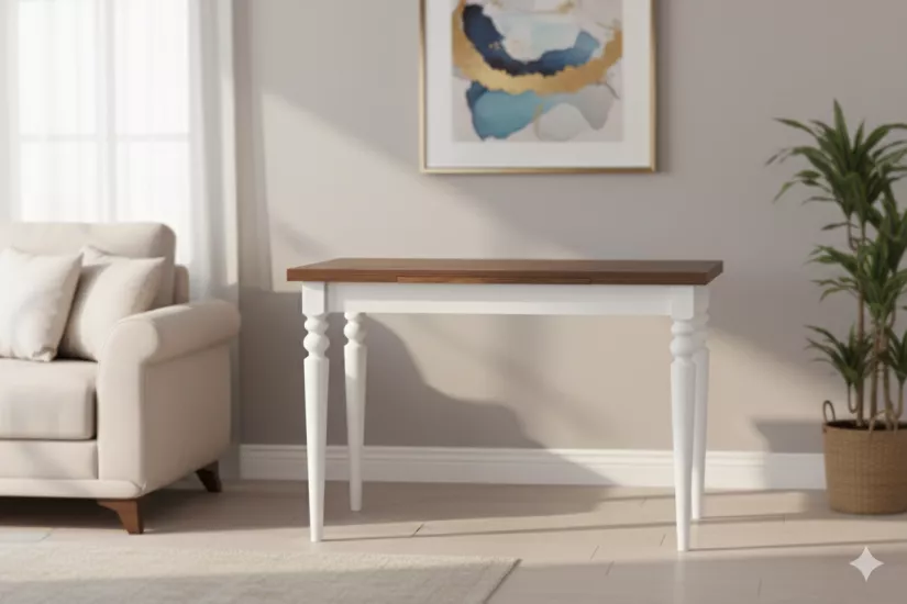 SANDOR ÇİZİLMEZ MASA, CEVİZ, 110X70