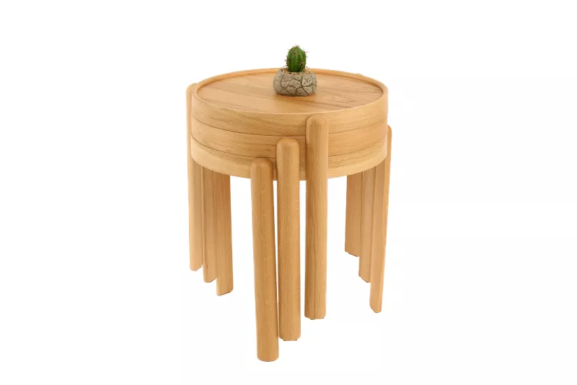 SWİNG 3’LÜ ZİGON SEHPA TABLALI ÇAP 45CM