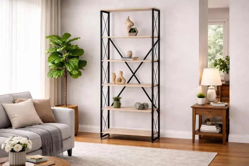 AK5612 MEK ÇAPRAZ KİTAPLIK, TRAVERTEN