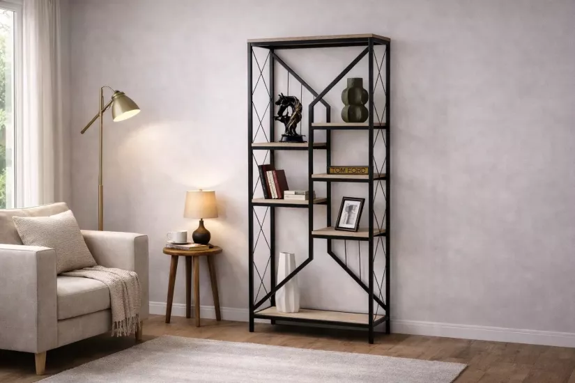 HAT KİTAPLIK TRAVERTEN SİYAH