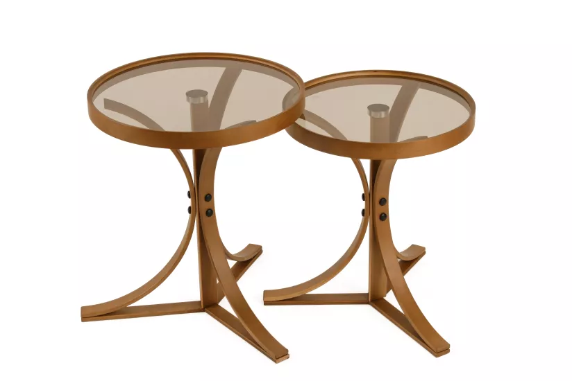 LUNO 2’Lİ ZİGON SEHPA CAMLI