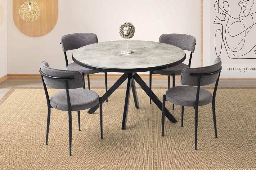 ARİSTO MASA, ARMONİ SANDALYE, RAMBLA, 120x120