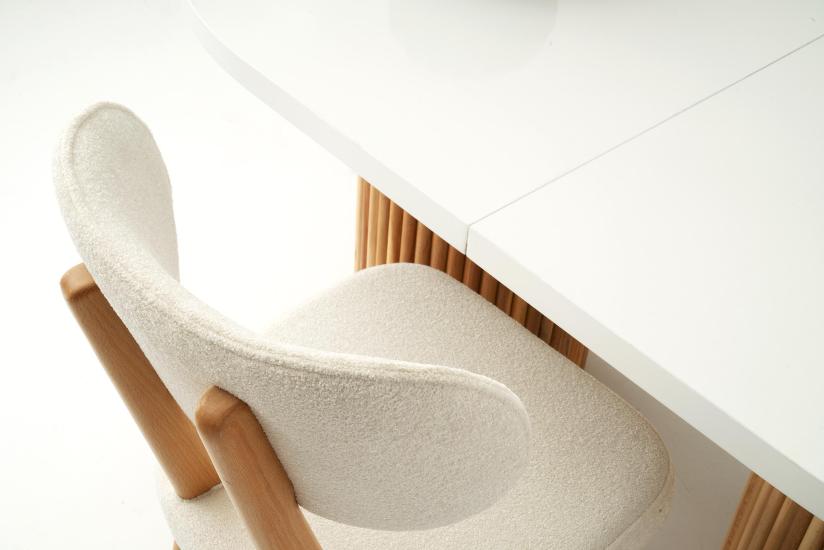 TRUVA MASA, SİRİUS SANDALYE, BEYAZ, 160x90