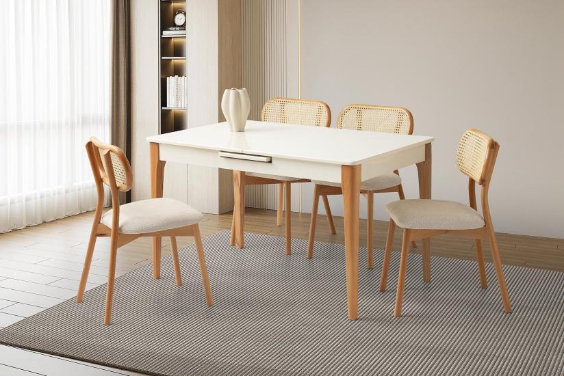 BERLİN MASA, ZERDA SANDALYE, AYTAŞI, 130x80