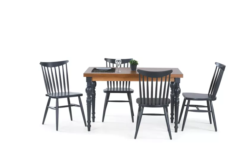 DAMLA MASA, KIRLANGIÇ SANDALYE, CEVİZ ANTRASİT, 125x80