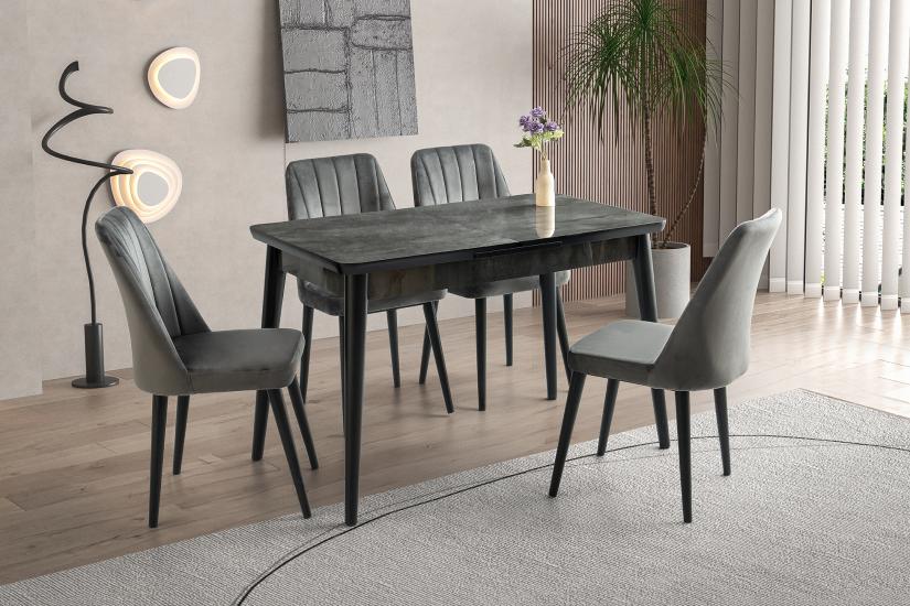 RÜZGAR HG MASA, LİRA SANDALYE, İRONY, 120x70