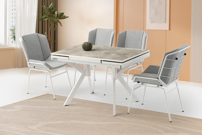 KRİSTAL HG MASA, FIERA SANDALYE, RAMBLA, 110x70