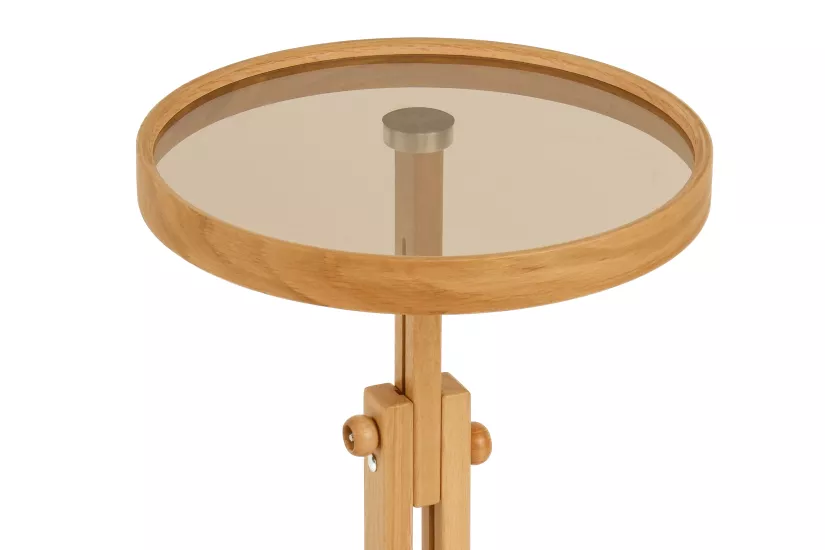 OPTİMA YUVARLAK YAN SEHPA CAMLI