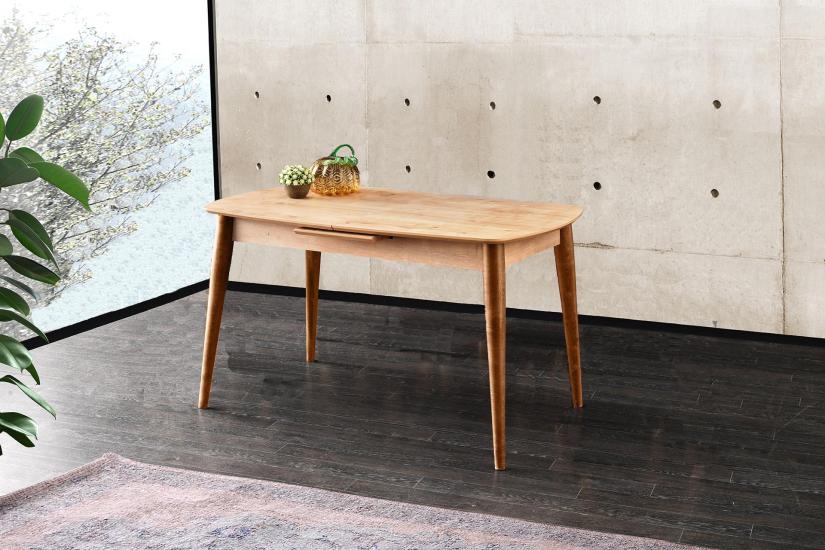 ESSEN MUTFAK MASASI, NATUREL CEVİZ, 130x80