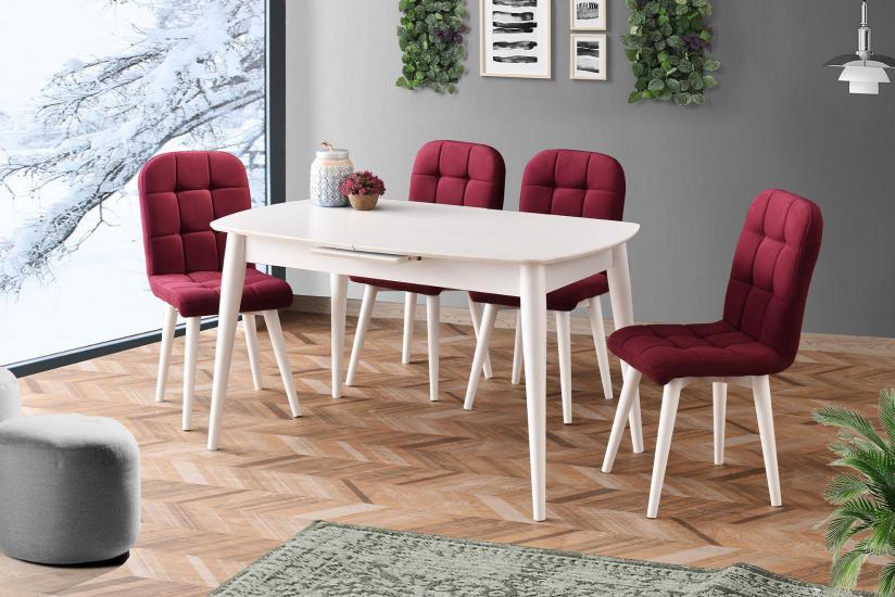 ESSEN MUTFAK MASASI, BEYAZ, 130x80