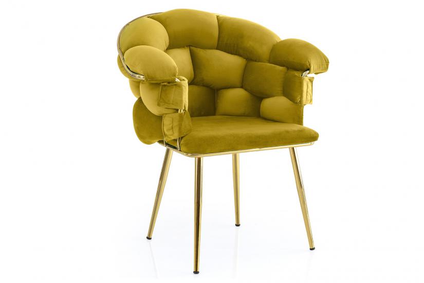 KÖPÜK SANDALYE, GOLD-HARDAL