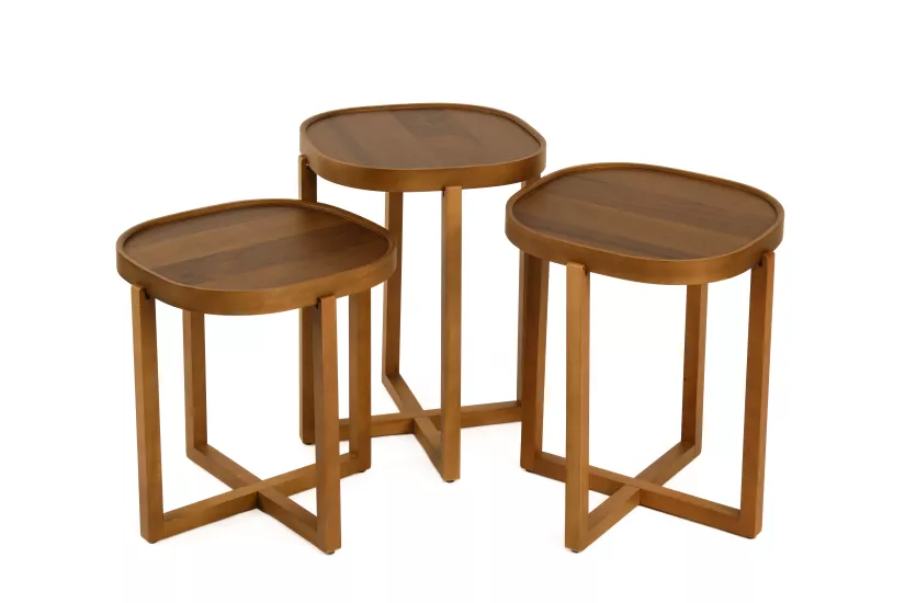 TROYA 3’LÜ ZİGON SEHPA TABLALI