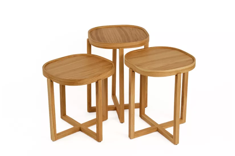 TROYA 3’LÜ ZİGON SEHPA TABLALI