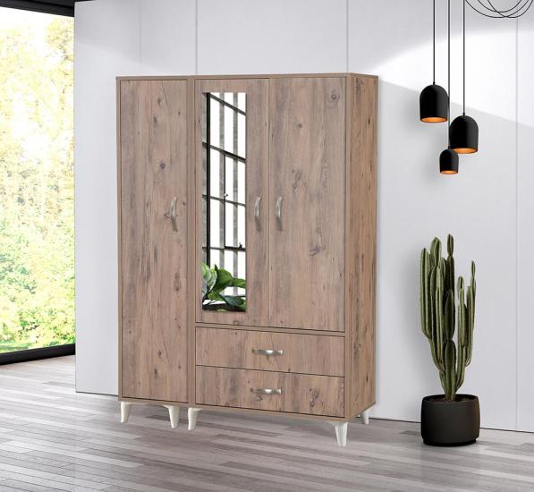 Vera Atlantik Çam 3 Kapılı Dolap