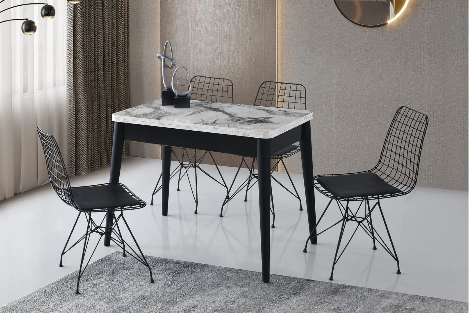 TURNA MASA, TEL SANDALYE, EFES, 100x60