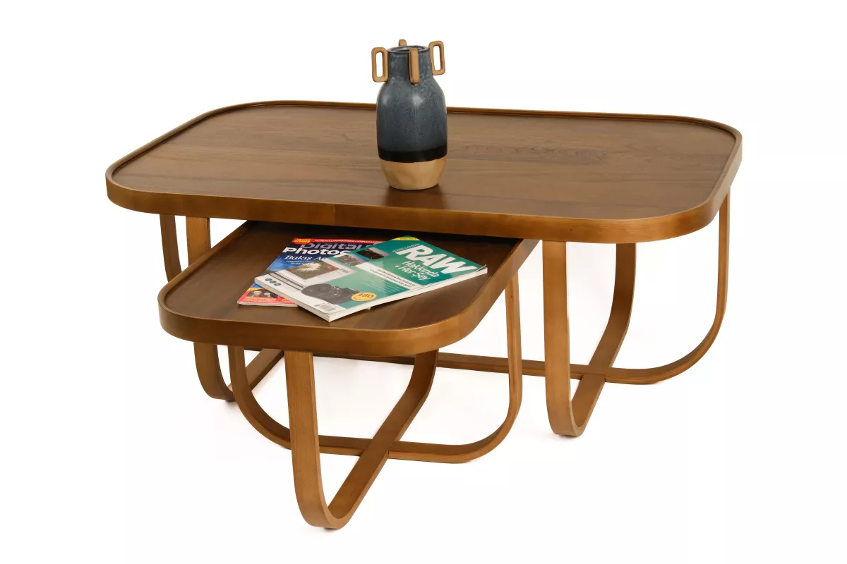 TUALİS ORTA SEHPA SETİ TABLALI